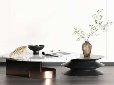 现代茶几3D模型下载